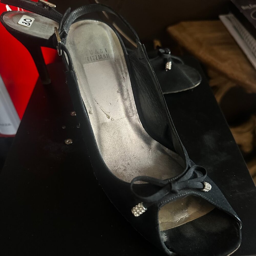 Black Peeptoe Stuart Weitzman Heels